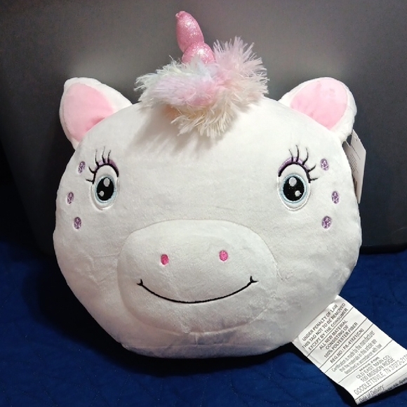 Comfort Bay Other - Unicorn Plush Pillow with Pink Accents
